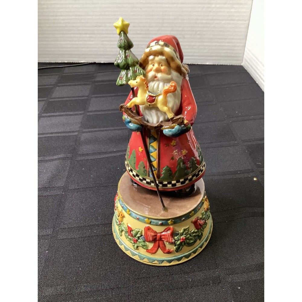 Kurt Adler #1 Here Comes Santa Claus Music Box Old Santa Vintage